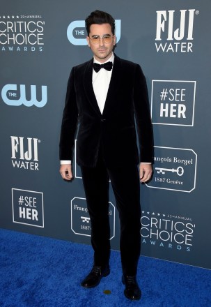 Daniel Levy arrives at the 25th annual Critics' Choice Awards, at the Barker Hangar in Santa Monica, Calif
25th Annual Critics' Choice Awards - Arrivals, Santa Monica, USA - 12 Jan 2020