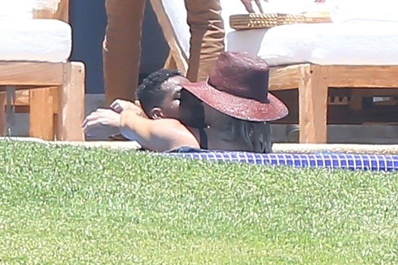 Puerto Vallarta, MEXICO  - Kendall Jenner, Khloe Kardashian, and their beaus, NBA players Ben Simmons and Tristan Thompson continue their tropical Puerto Vallarta getaway with friends. Khloe and Tristan packed on the PDA in their private pool while friends looked on, while Kendall and the rest of group collectively flipped the bird, although it's not sure whether that was directed at Kendall's beau Ben Simmons, or the photographers in the distance.

Pictured: Khloe Kardashian and Tristan Thompson

BACKGRID USA 12 AUGUST 2018 

USA: +1 310 798 9111 / usasales@backgrid.com

UK: +44 208 344 2007 / uksales@backgrid.com

*UK Clients - Pictures Containing Children
Please Pixelate Face Prior To Publication*