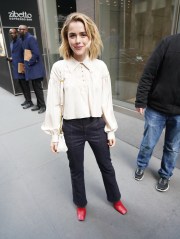 Kiernan Shipka At Sirius Studios. . 02 Apr 2019 Pictured: Kiernan Shipka . Photo credit: Joe Russo / MEGA TheMegaAgency.com +1 888 505 6342 (Mega Agency TagID: MEGA392901_004.jpg) [Photo via Mega Agency]