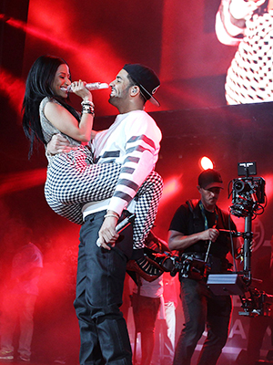 Rappers Nicki Minaj and Drake