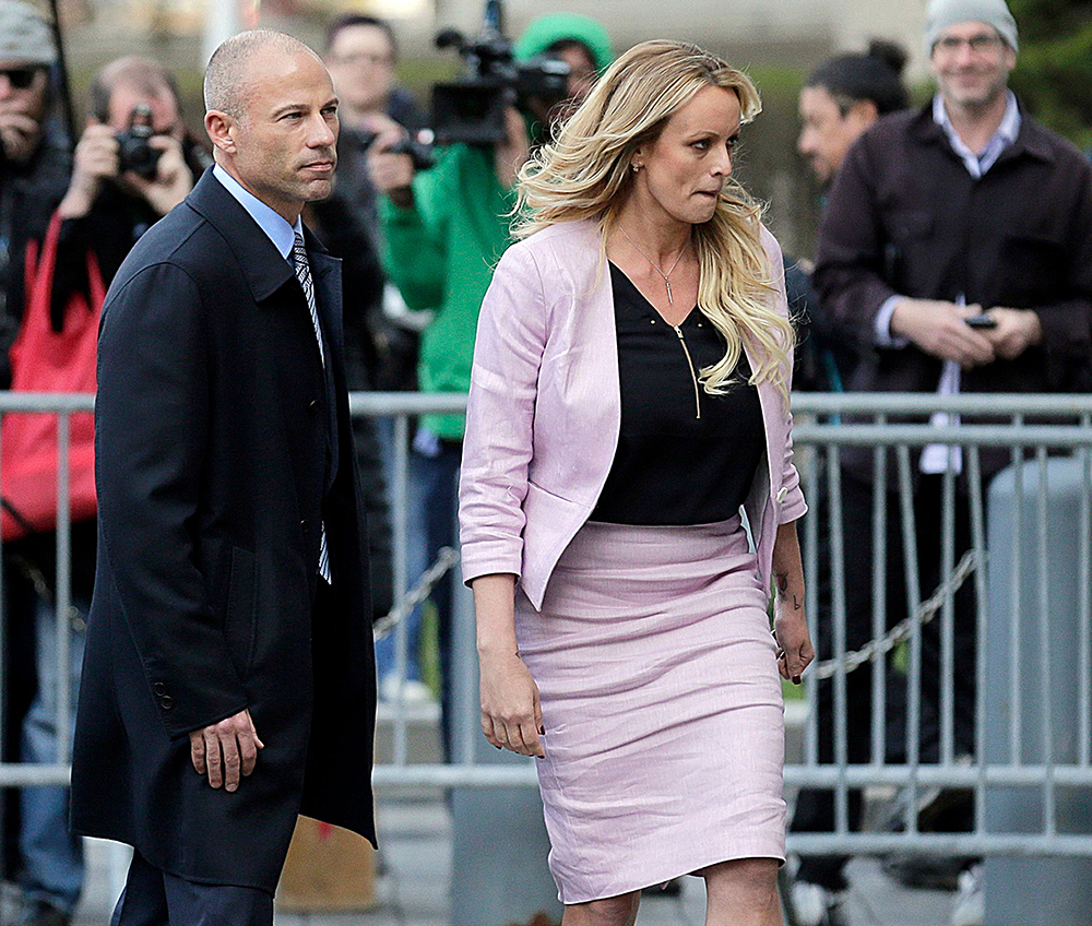 Stormy Daniels, Michael Avenatti. Stormy Daniels and her attorney Michael Avenatti leave federal court in New York
Trump Russia Probe, New York, USA - 16 Apr 2018