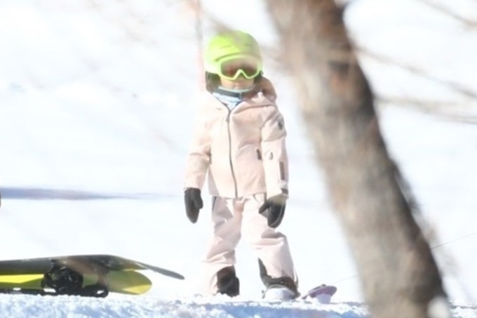 Kylie Jenner & Travis Scott Take Stormi Skiing In Aspen