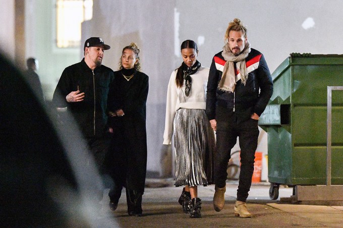 Zoe Saldana & Marco Perego With Nicole Richie & Joel Madden