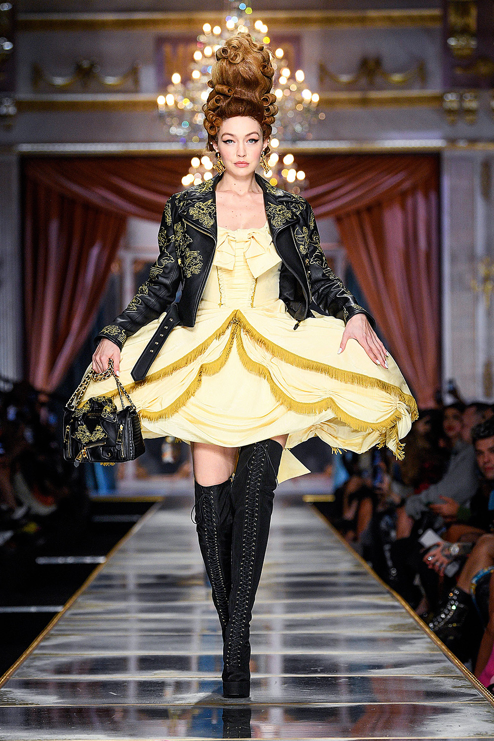 Gigi Hadid on the catwalkMoschino show, Runway, Fall Winter 2020, Milan Fashion Week, Italy - 20 Feb 2020