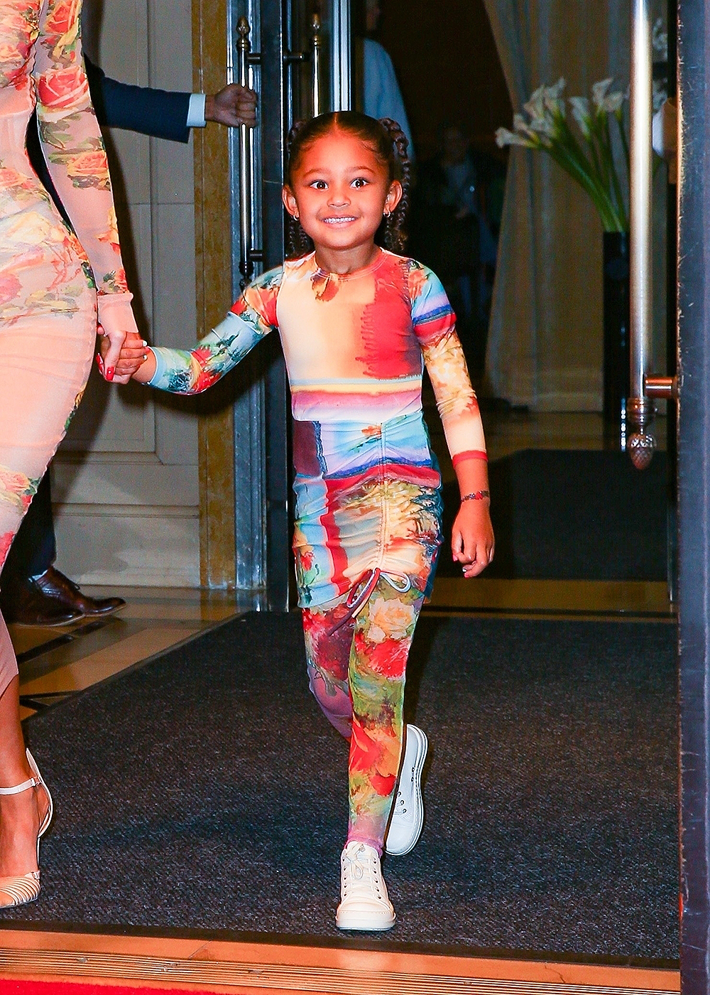 Stormi Webster leaves the Ritz-Carlton Hotel in NYC