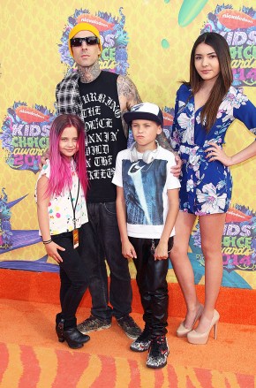 Travis Barker and family
Nickelodeon's 27th Annual Kids Choice Awards, Arrivals, Los Angeles, America - 29 Mar 2014