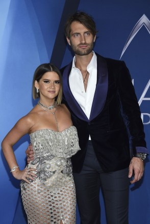 Maren Morris, Ryan Hurd. Maren Morris, left, and Ryan Hurd arrive at the 51st annual CMA Awards, in Nashville, Tenn51st Annual CMA Awards - Arrivals, Nashville, USA - 08 Nov 2017