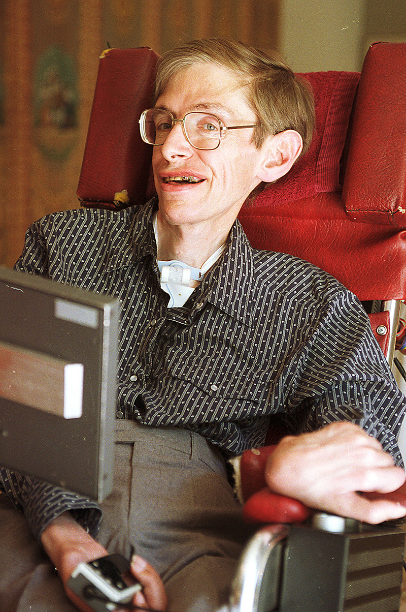 Hawking University of Cambridge physicist Dr. Stephen W. Hawking is shown in Los Angeles, Calif., in Sept. 1992. Hawking, born in 1942, was diagnosed with amytrophic lateral sclerosis (ALS), also known as Lou Gehrig's disease, at age 21. Dr. Hawking communicates through his computerized voice synthesizerSTEPHEN HAWKING, LOS ANGELES, USA