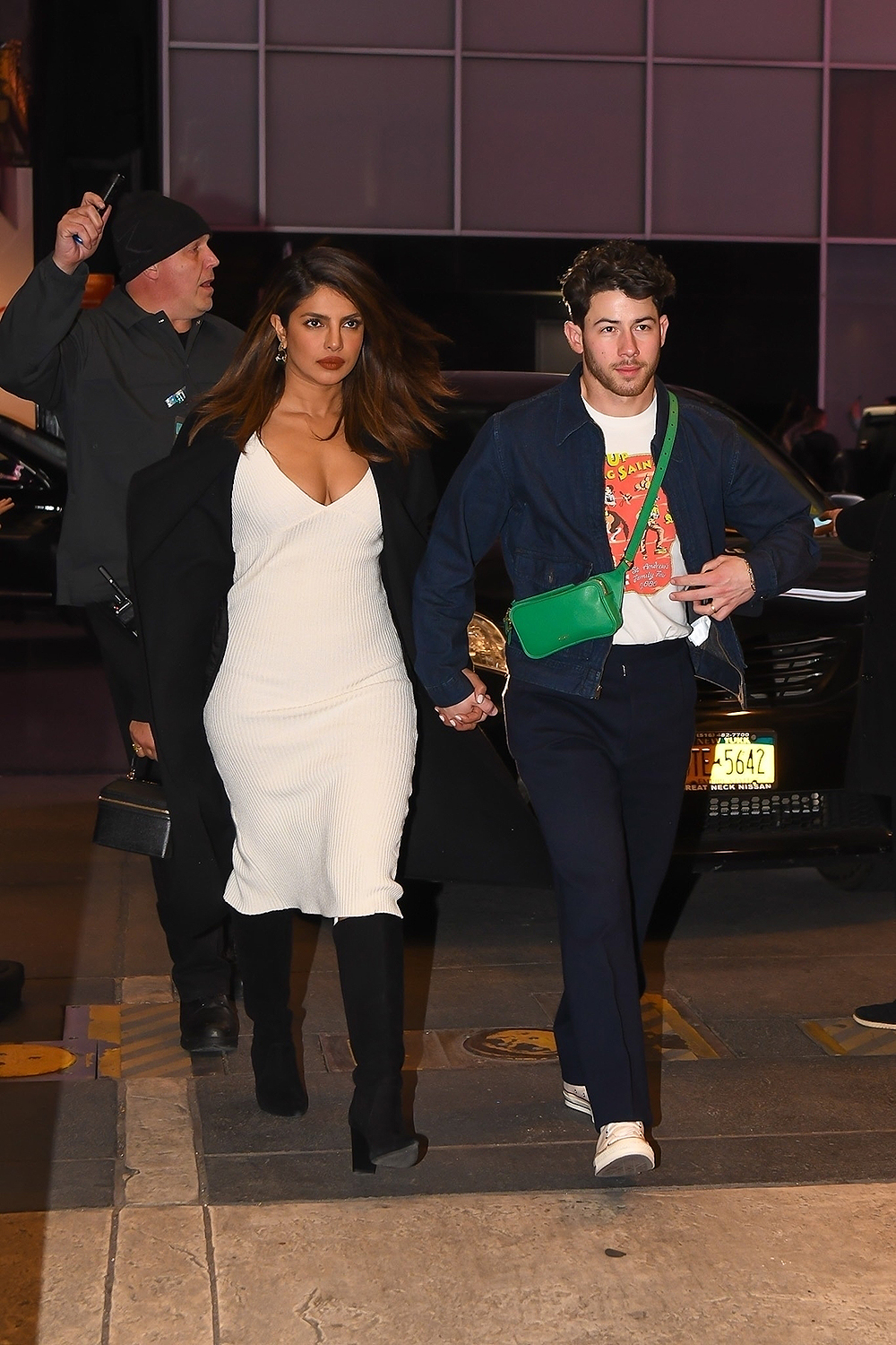 *EXCLUSIVE* The Jonas Brothers are seen walking from Bar Centrale restaurant to the Marquis Theater in Times Square