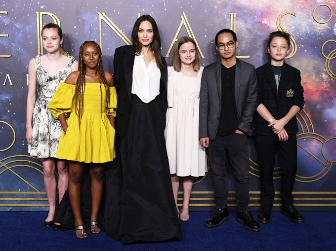 The Jolie-Pitt kids at the London ‘Eternals’ premiere