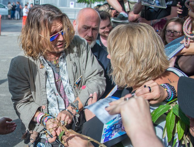 Johnny Depp meeting his fans in front of Offenbach Town Hall, Hesse, Germany – 06 Jul 2022