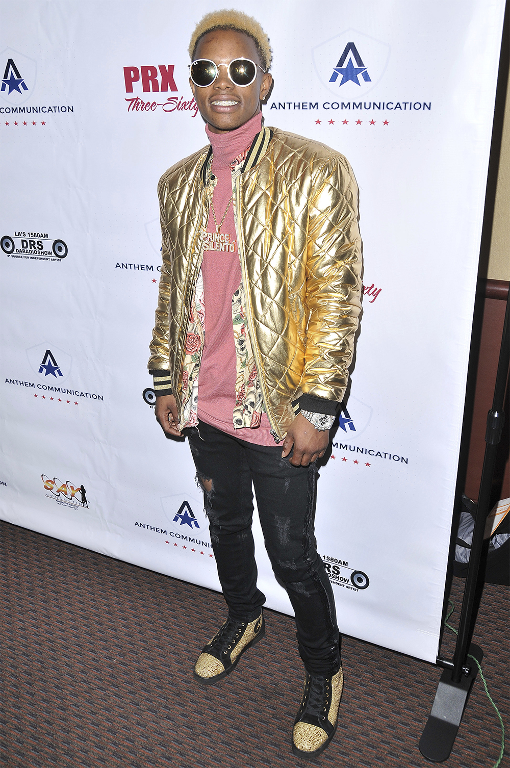 Rapper Silentó arrives at the 2018 All Star Celebrity Game held at the Galen Center in Los Angeles, CA on Tuesday, February 13, 2018. (Photo By Sthanlee B. Mirador/Sipa USA)(Sipa via AP Images)