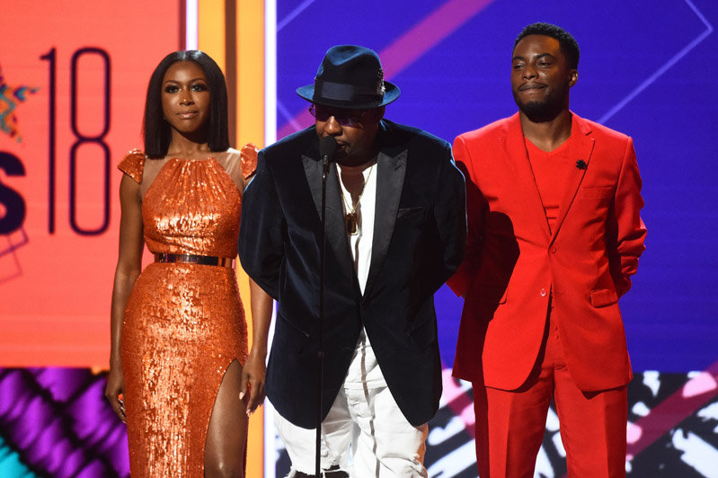 Gabrielle Dennis, Bobby Brown and Woody McClainBET Awards, Show, Los Angeles, USA - 24 Jun 2018