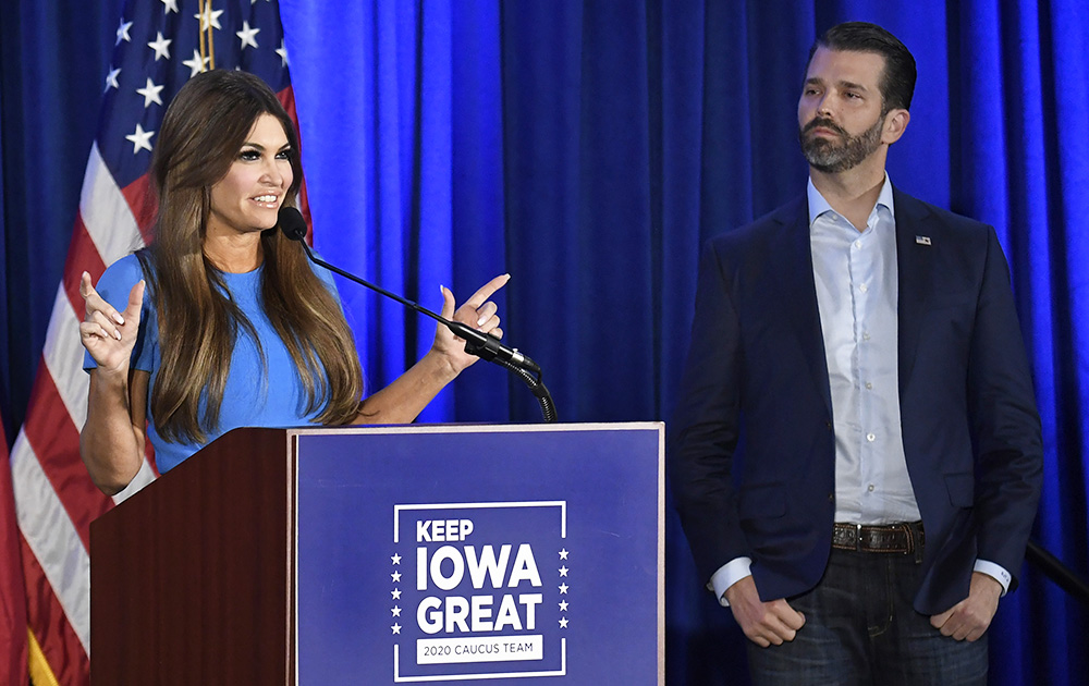 Trump family members hold news conference in Des Moines Iowa, United States - 03 Feb 2020