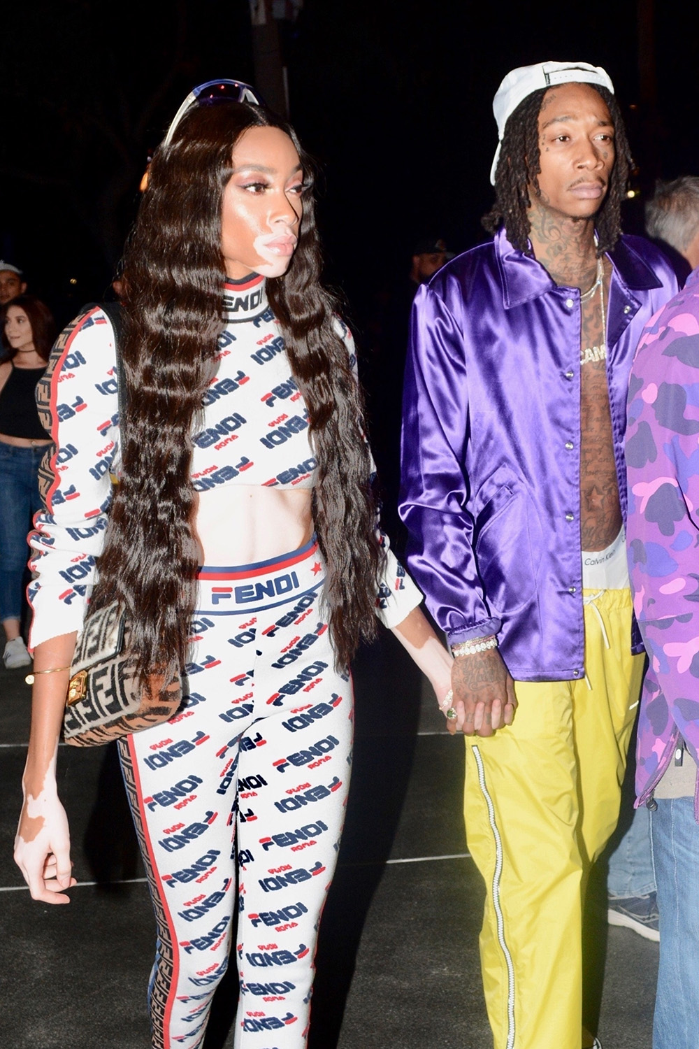 Los Angeles, CA  - Winnie Harlow and Wiz Khalifa arrive hand in hand to the Lakers Game at the Staples Center. Wiz reps purple and gold on the way in.

Pictured: Winnie Harlow, Wiz Khalifa

BACKGRID USA 20 OCTOBER 2018 

BYLINE MUST READ: Luis / BACKGRID

USA: +1 310 798 9111 / usasales@backgrid.com

UK: +44 208 344 2007 / uksales@backgrid.com

*UK Clients - Pictures Containing Children
Please Pixelate Face Prior To Publication*