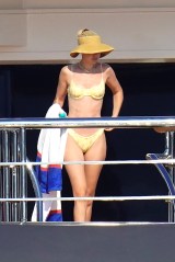 Saint-Tropez, FRANCE  - *EXCLUSIVE*  - Model Gigi Hadid rocks a tiny yellow bikini while relaxing on a yacht in the bay of Saint-Tropez on Sunday.  Gigi is joined by David and Victoria Beckham on the super yacht.

Pictured: Gigi Hadid

BACKGRID USA 25 JULY 2022 

BYLINE MUST READ: ELIOT / MEGA - BEST IMAGE / BACKGRID

USA: +1 310 798 9111 / usasales@backgrid.com

UK: +44 208 344 2007 / uksales@backgrid.com

*UK Clients - Pictures Containing Children
Please Pixelate Face Prior To Publication*