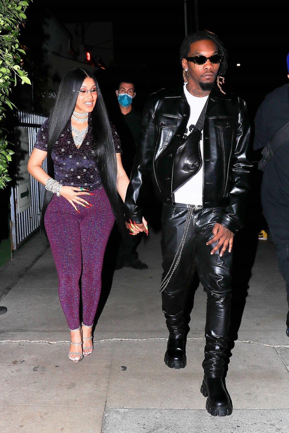 Offset Grabs Cardi B Butt Dinner BACKGRID