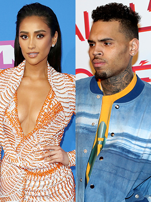 Chris Brown flirts Shay Mitchell