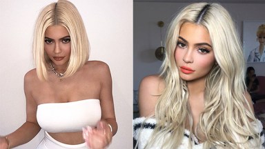 kylie jenner long blonde hair makeover