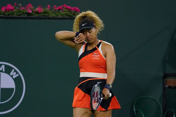 Naomi Osaka Wipes Away Tears