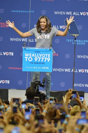 Former First Lady Michelle Obama'When We All Vote' rally, Coral Gables, USA - 28 Sep 2018