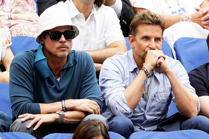 Brad Pitt & Bradley Cooper At U.S. Open