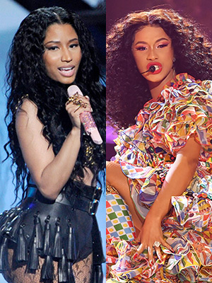cardi b nicki minaj hottest performance outfits