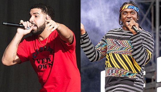 Drake reacts Pusha T baby leak