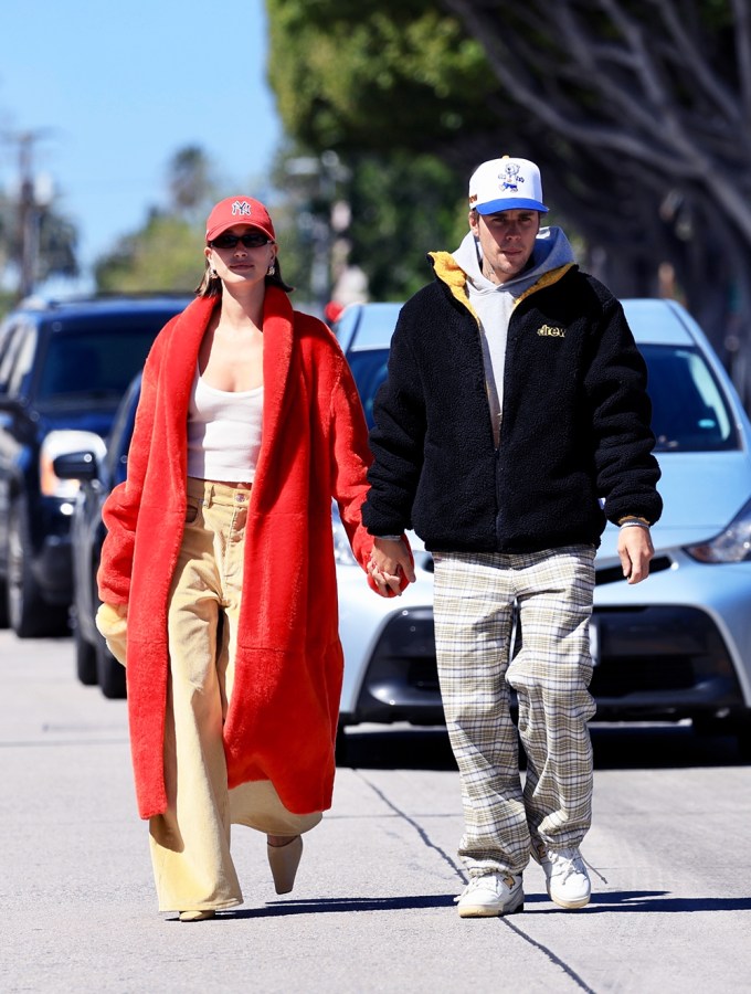 Justin & Hailey Hold Hands