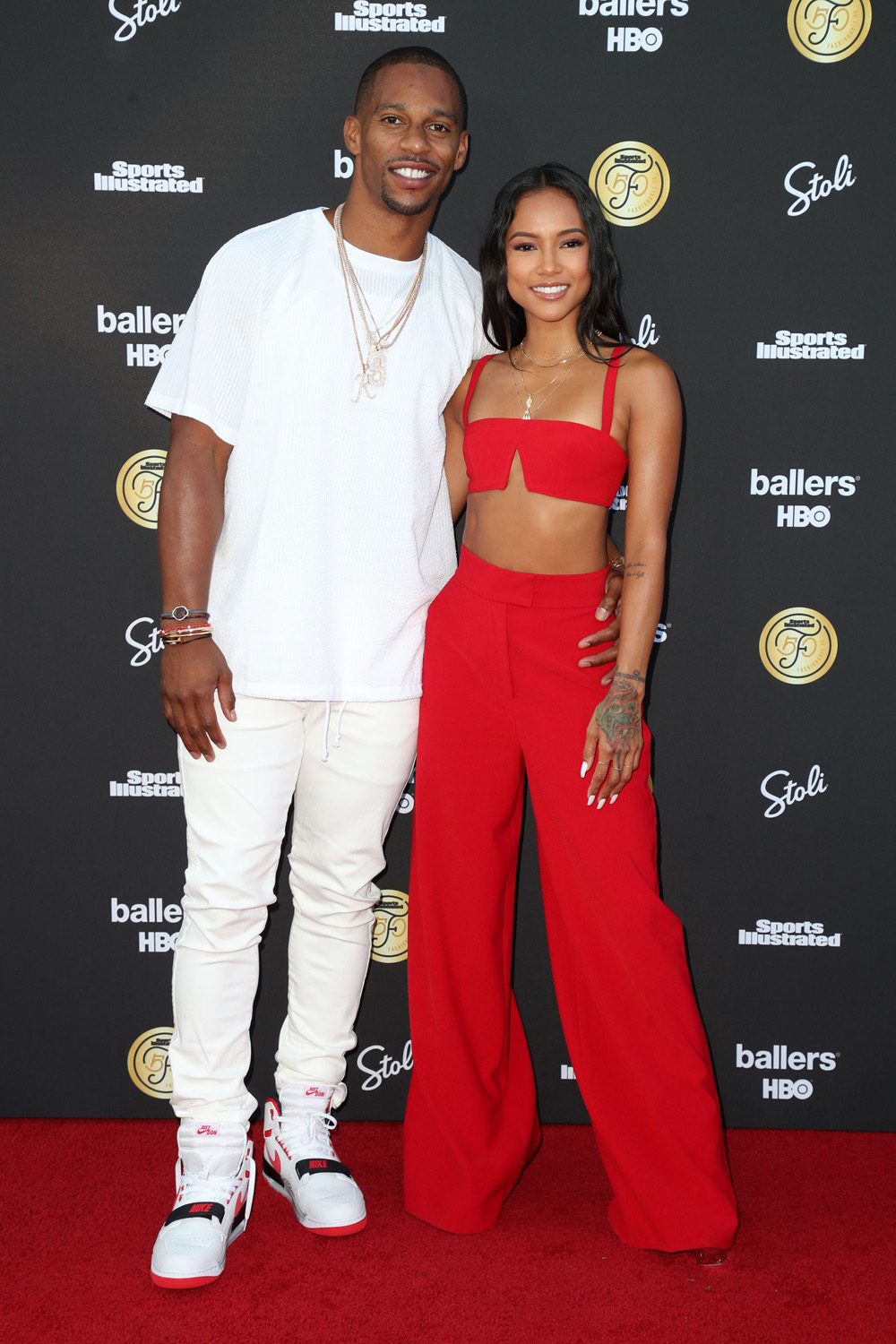 Victor Cruz and Karrueche Tran
Sports Illustrated Third Annual Fashionable 50, Los Angeles, USA - 12 Jul 2018