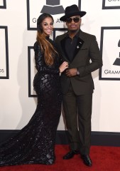 Ne-Yo, right, and Monyetta Shaw arrive at the 57th annual Grammy Awards at the Staples Center, in Los Angeles
The 57th Annual Grammy Awards - Arrivals, Los Angeles, USA