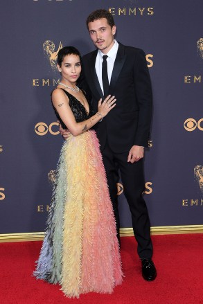 Zoe Kravitz and Karl Glusman
69th Primetime Emmy Awards, Arrivals, Los Angeles, USA - 17 Sep 2017