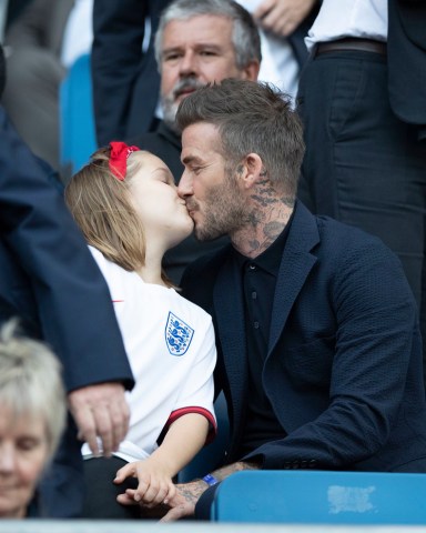 Editorial Use Only
Mandatory Credit: Photo by Lynne Cameron for The FA/Shutterstock (10323008q)
David Beckham at the match.
Norway Women v England Women FIFA Womens World Cup Quarter Final football match, Stade Oceane, Le Havre, France - 27 Jun 2019