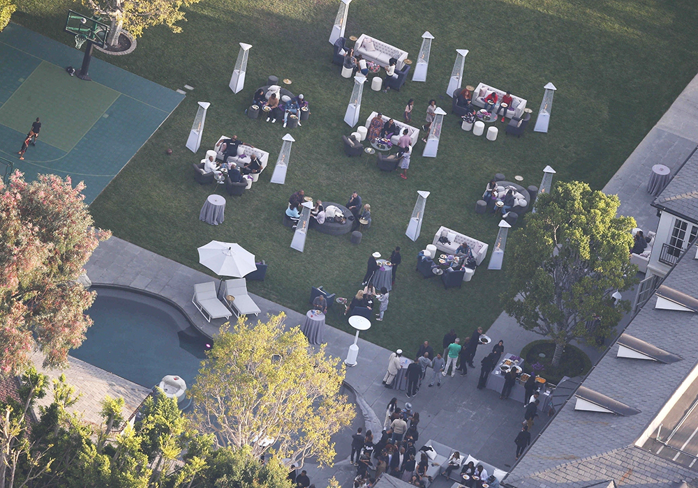 *EXCLUSIVE* Sean "Diddy'' Combs hosts a memorial service for Kim Porter at this Bel Air home