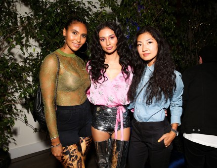 Exclusive - Premium Rates Apply. Call your Account Manager for pricing.
Mandatory Credit: Photo by Marc Patrick/BFA/REX/Shutterstock (9643107eg)
Shaniece Hairston, Kristen Noel Crawley, Aisha Shaya
Exclusive - Knc Beauty Eye Mask Launch Event, Los Angeles, USA - 25 Apr 2018