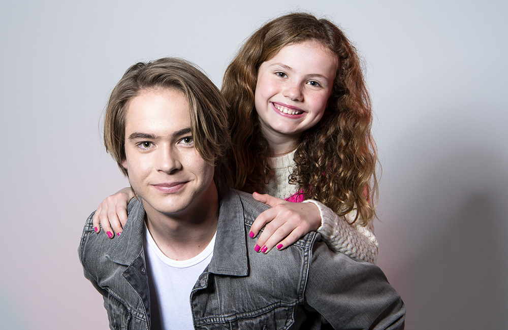 Darby Camp and Judah Lewis Of 'The Christmas Chronicles' on Netflix visit HL to promote the Kurt Russell film