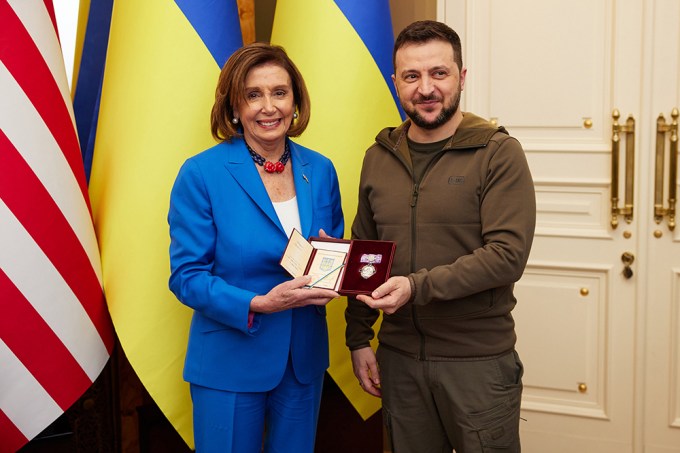 U.S. House Speaker Pelosi Meets With Ukrainian President Zelenskyy In Kyiv