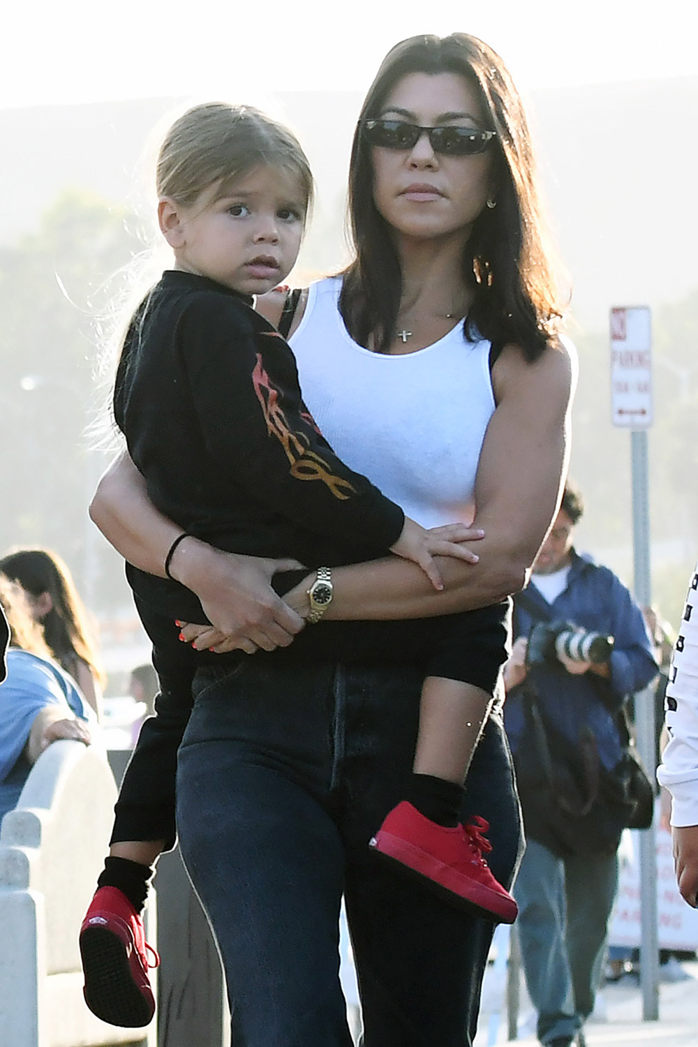 Kourtney Kardashian and Reign Disick
Kourtney Kardsahian out and about, Los Angeles, USA - 02 Sep 2018
Kourtney Kardsahian enjoys the rides as she takes the kids to Malibu