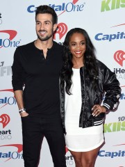 Bryan Abasolo, Rachel Lindsay. Bryan Abasolo, left, and Rachel Lindsay arrive at Jingle Ball at The Forum, in Inglewood, Calif
2017 Jingle Ball - Los Angeles - Arrivals, Inglewood, USA - 01 Dec 2017