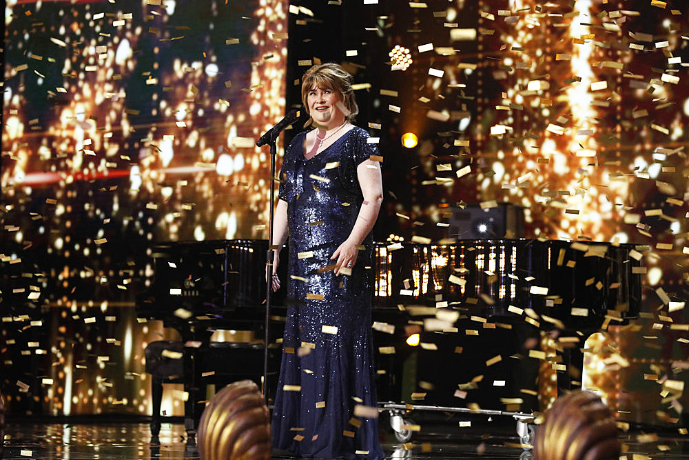 AMERICA'S GOT TALENT: THE CHAMPIONS -- "Champions One" Episode 101 -- Pictured: Susan Boyle -- (Photo by: Trae Patton/NBC)