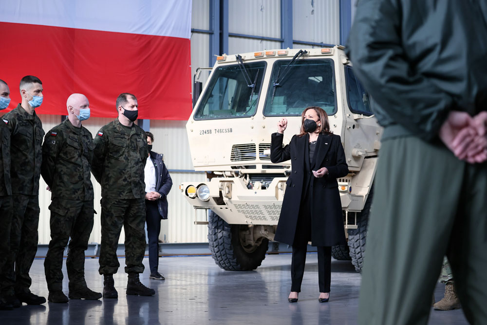 Kamala Harris Poland US Troops