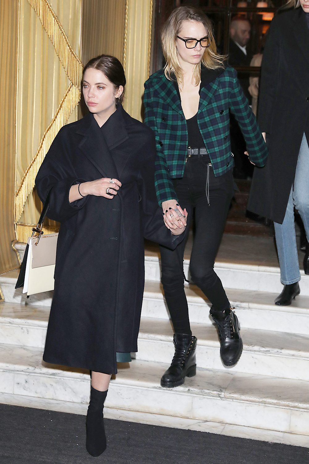 Cara Delevigne and girlfriend Ashley Benson seen leaving hotel Costes with Kaia Gerber during Paris Fashion Week Women Fall Winter 2020

Pictured: Cara Delevingne,Ashley Benson and Kaia Gerber
Ref: SPL5151409 250220 NON-EXCLUSIVE
Picture by: MCvitanovic / SplashNews.com

Splash News and Pictures
Los Angeles: 310-821-2666
New York: 212-619-2666
London: +44 (0)20 7644 7656
Berlin: +49 175 3764 166
photodesk@splashnews.com

World Rights