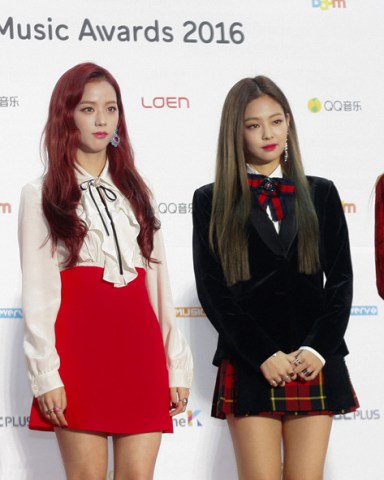 South Korean Girl Group 'Blackpink' Poses As They Arrive For the Melon Music Aeards 2016 at the Gocheok Sky Dome in Seoul South Korea 19 November 2016 Korea, Democratic People's Republic of Seoul
South Korea Music Melon Music Awards - Nov 2016