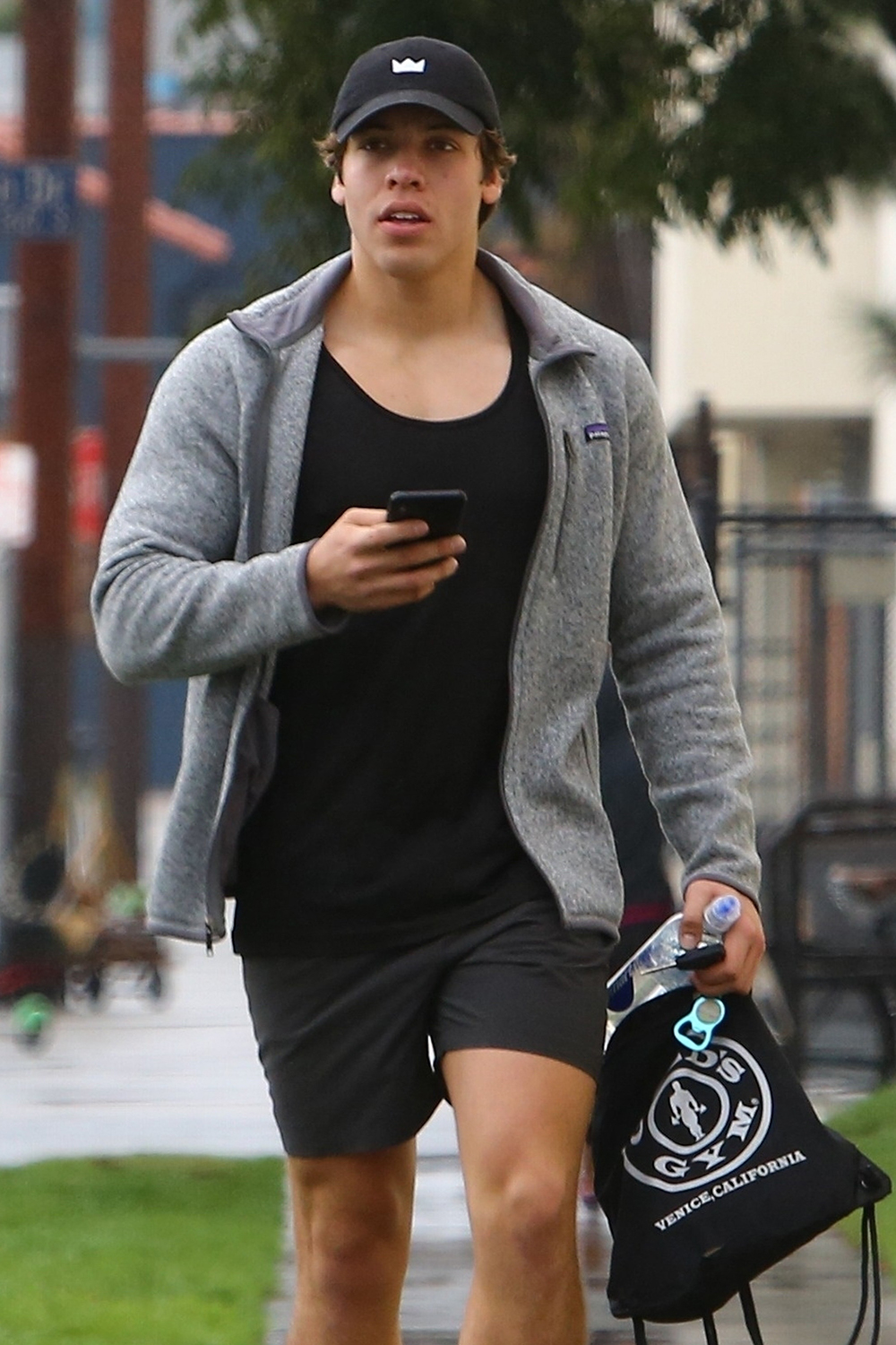 Venice, CA  - *EXCLUSIVE* - Arnold Schwarzenegger's son Joseph Baena is seen leaving the Gold's Gym after a morning workout in Venice. Joseph checked his phone for messages as he headed to the car.

Pictured: Joseph Baena

BACKGRID USA 16 JANUARY 2019 

USA: +1 310 798 9111 / usasales@backgrid.com

UK: +44 208 344 2007 / uksales@backgrid.com

*UK Clients - Pictures Containing Children
Please Pixelate Face Prior To Publication*