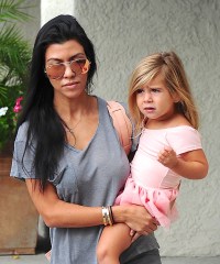 Kourtney Kardashian, Penelope Disick
Kourtney Kardashian out and about, Los Angeles, America - 14 Oct 2015
Kourtney Kardashian arrives to dance class with North West and Penelope Disick in Los Angeles