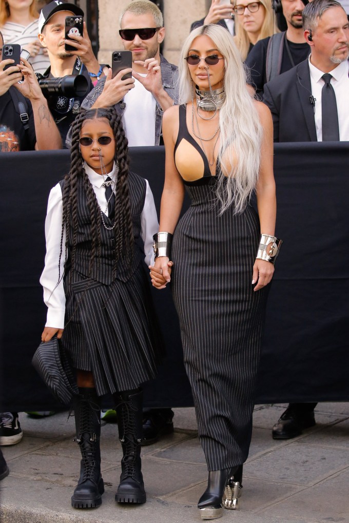 Kim Kardashian With North West at Fashion Week