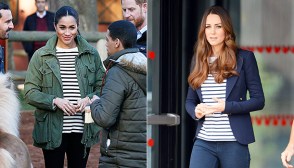 Meghan Markle Kate Middleton stripes jeans