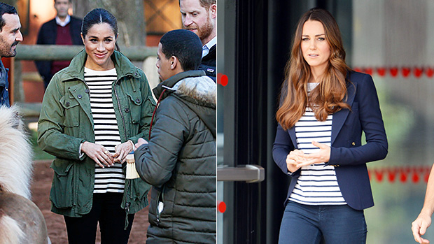 Meghan Markle Kate Middleton stripes jeans