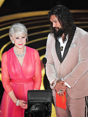 Helen Mirren and Jason Momoa