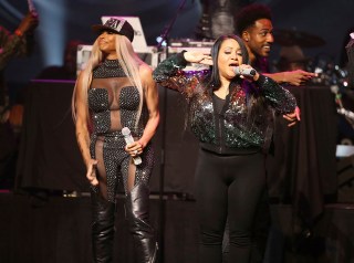 Sandra Denton, Cheryl James. Rappers Sandra Denton PEPPA left and Cheryl James SALT of SALT-N-PEPPA are seen performing at the 13th Annual Apollo Theater Spring Gala, in New York
2018 Apollo Theater Spring Gala, New York, USA - 04 Jun 2018